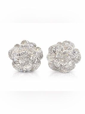 Crystal Rose stud earrings